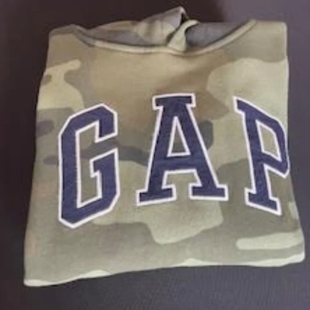 Kids GAP Camouflage Logo Hoodie Pullover Size S (6-7)